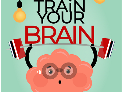 Train Your Brain app design appypie behance brain branding design graphic illustration illustrator muscles tranning