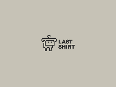 LAST SHIRT brand branding character concept line art line logo logo logotype shirt store symbol t shirt