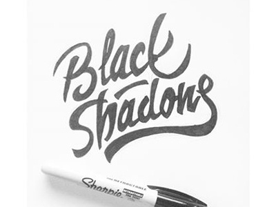 Black Shadows clothing apparel blackshadows clothing graphic lettering robertfrog streetwear type typo