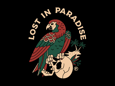 Lost in paradise clothing fakeloyalty graphic illustration ink streetwear tattoo traditional