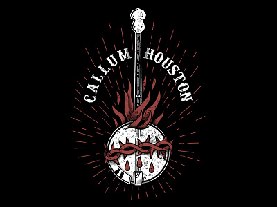 Callum Houston ♪ banjo country doom folk graphic houston illustration ink merch streetwear tattoo traditional