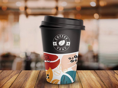 Coffee Tea Cup with a lid1 branding design illustration logo