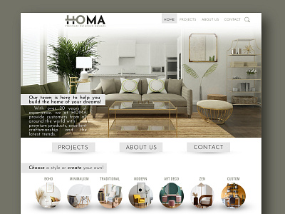HOMA interior design website brand identity branding bulgaria design fresh graphic design illustration interior design logo new ui ux