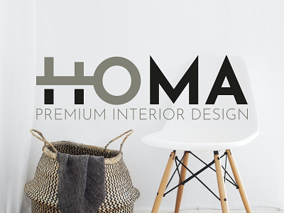 HOMA interior design logo brand identity branding bulgaria design fresh graphic design home illustration interior design logo new