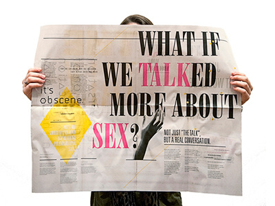 Newspaper — The New Talk newspaper poster print sex ed type typography