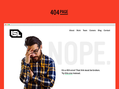 404 Page | ISL.co 404 error layout photography web webdesign website