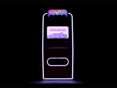 Lyft Luck Slot Machine slot machine whimsical pink c4d industrial design physical and digital experiential animation