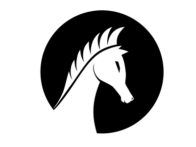 Black White Horse black brand communication agency horse logo logo design logo designer pastuv pavel surovy symbol white