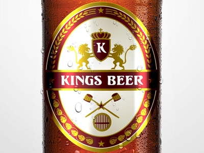 Kings Beer Bottle Design
