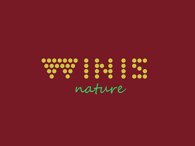 Winis Nature Drink design grape grapes logo nature vino winis winis nature