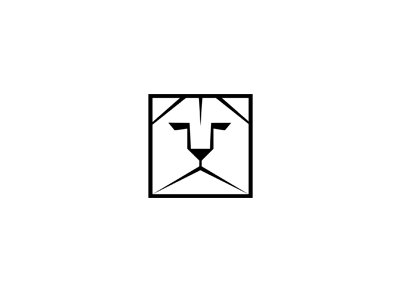 LionBox logo design communication agency pavel surovy logo designer design logo lion animal square lionbox box