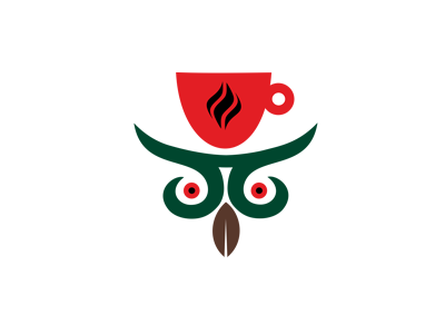 Owl Coffee bean beans brand coffee communication agency kafa logo logo design logo designer pavel surovy steam symbol