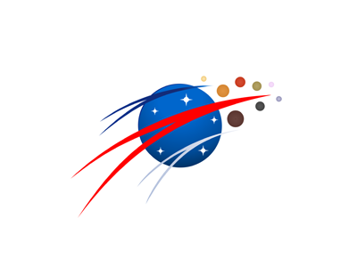 NASA america brand branding comets communication agency design identity logo logo design logo designer nasa pavel surovy planet planets space star symbol usa