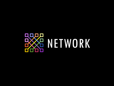 Network brand branding communication agency comp computer data design host hosting identity internet logo logo design logo designer net network pavel surovy symbol type typography