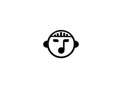 Audio Man v2 audio brand communication agency head headsets logo logo design logo designer man pavel surovy sing singing smile speaker symbol volume
