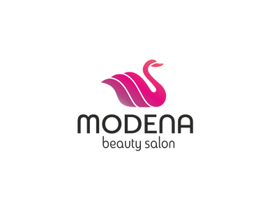 Modena Beauty Salon animal beauty beautyline brand communication agency cosmetic cosmetics design logo logo design logo designer pavel surovy salon swan symbol woman