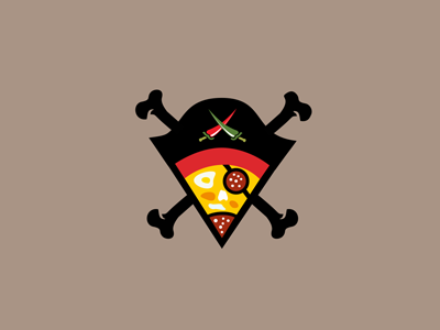 Pizza Caribbean brand branding chilly communication agency egg eye hat hussar logo design logo designer pavel surovy pirate pirates pizza sausage swords symbol