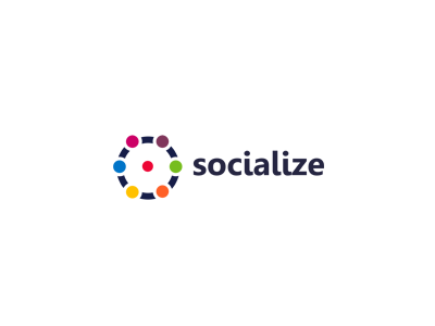 Socialize ads agency brand branding communication agency logo logo design logo designer marketing media pavel surovy social socialize symbol
