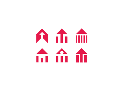 Real Estates brand branding communication agency house houses logo design logo designer pavel surovy real estate symbol