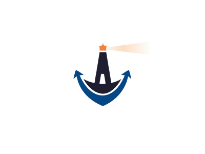 Lighthouse Anchor Restaurant anchor brand branding communication agency door fish light lighthouse logo design logo designer pavel surovy restaurant symbol