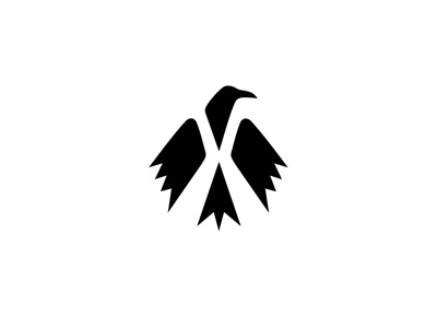 Black Kisac Crow black crow brand branding communication agency crow flying logo logo design logo designer pavel surovy symbol tail wings