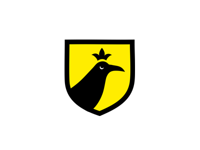 Black Crow Amblem black crow brand branding communication agency crow flying logo logo design logo designer pavel surovy symbol tail wings