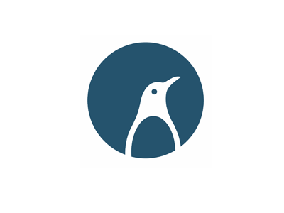 Penguin Logo artic brand branding circle communication agency invert logo logo design logo designer pavel surovy penguin symbol