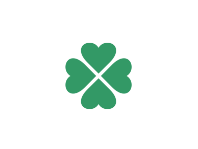 Kisac Village Logo (Hearts Four Leaf Clover)