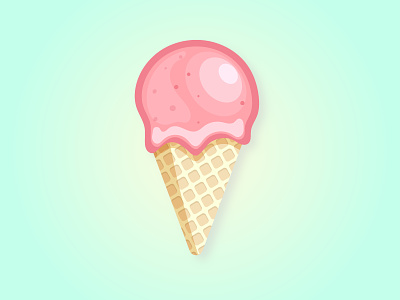 ice cream illustration blurry cone cream flavor gradient color ice ice cream ice cream cone ice cream shop pink shadow sugar summer taste