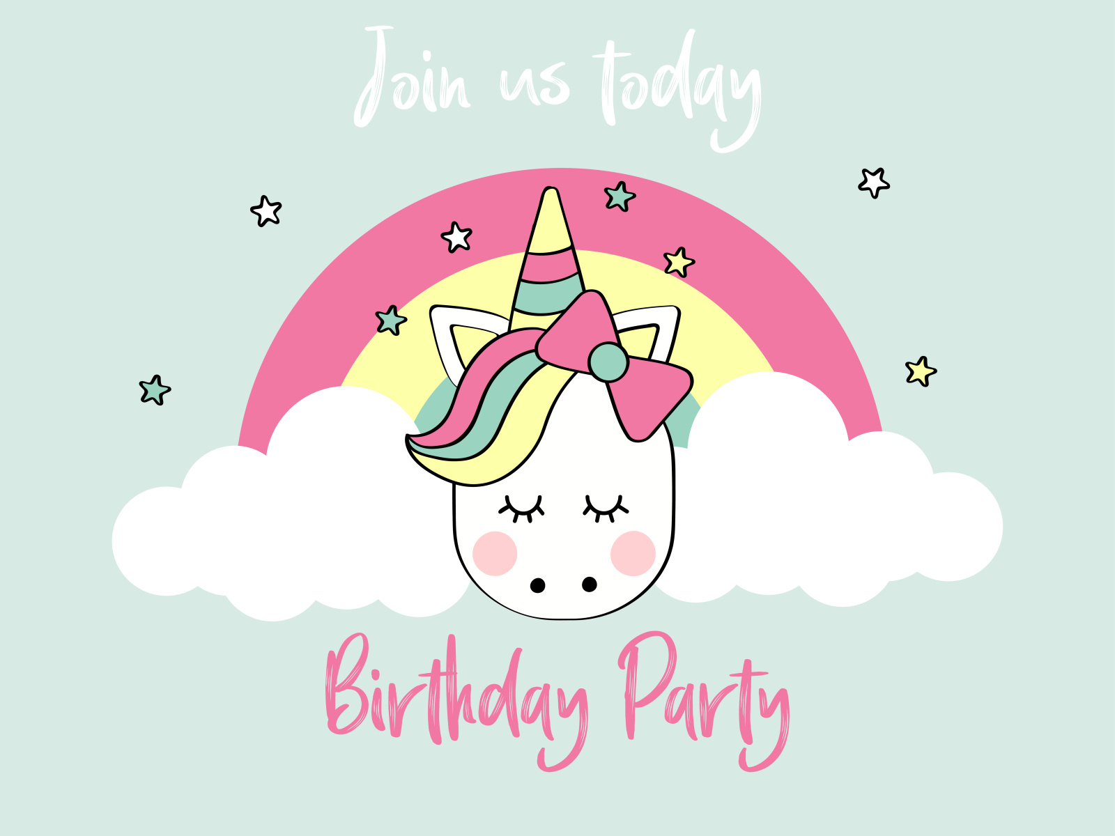 Birthday party invitation. by Oleg on Dribbble