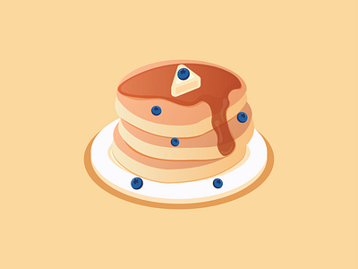 Pancakes with honey 3d aniversary background butter candies coffee evening food graphic design honey plate puncakes shadow shape sweet tea