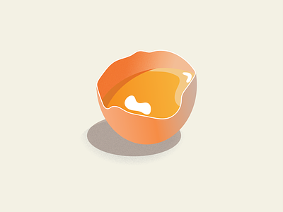 A broken egg. breakfast design dribbble egg illustraion omelette shadow summer sweety tea vector