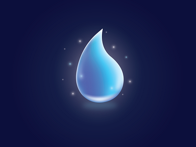 water drop. black dark design dribbble drop illustraion light shadow shine summer sweety tear vector water