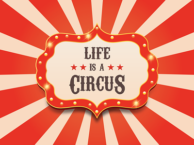 Circus illustration background cheer cheerful circus design dribbble fun illustraion joy life shadow stars vector vintage