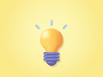 3d bulb lamp 3d bulb design dribbble illustraion lamp shadow summer sweety vector