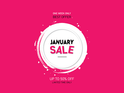 Sale banner background january money price sale