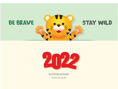 Symbol of 2022 2022 design illustraion red symbol tiger