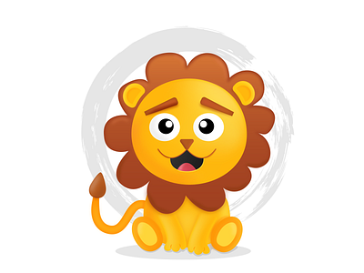 Cute lion for kids books 3d animation dribbble graphic design illustraion summer sweety