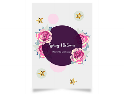 Spring envelope card cream design dribbble effect envelope flowers glitter gold illustraion shadow spring vector