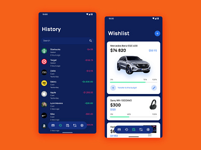 Money managing app android android app app application blue design interface ios material design minimal mobile mobile ui money purple ui ui design uiux ux