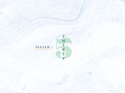 Isaiah 35 / typography exploration typography