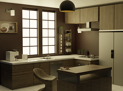 Chocolate kitchen 3d 3d illustration 3d modelling blender blender3d cycles design illustration