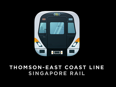 Thomson-East Coast Line | Singapore Rail app icon mrt rail railway singapore subway train