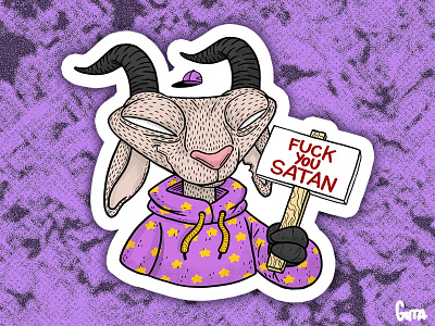 Goat cartoon drawing flop graffiti illustration illustrator sticker style