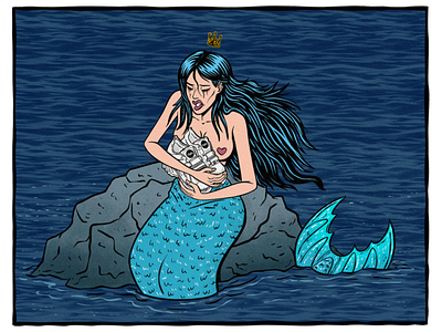 Buffalo comics comicsart digital art drawing illustraion mermaid