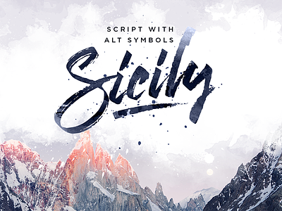 Sicily Script Font branding brush font lettering logo marker script