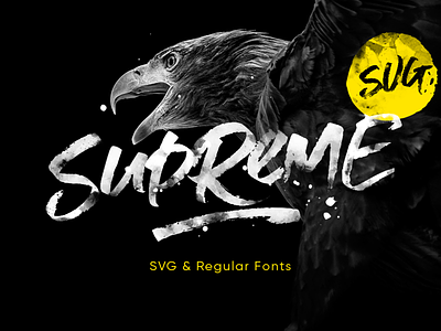Supreme Script + SVG branding font handwriten logo regular script svg