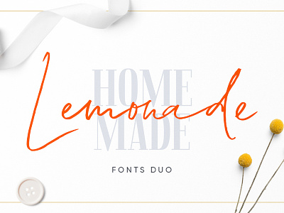 Lemonade Fonts Duo branding brush display headline instagram logo marker modern