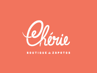 Chérie. logo script. typo