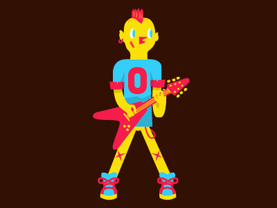 pollito character guitar rocker